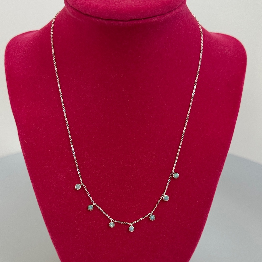 925 Sterling Silver OPAL Necklace
